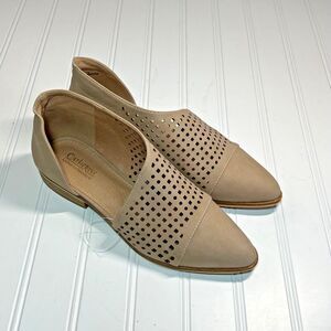 Catharine Malandrino Women’s Flats Open Side Perforated Loafers 7.5 New